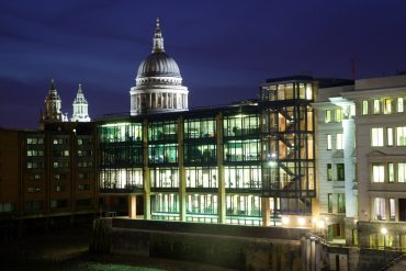 Thames Court Building at night 