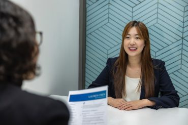 Interview stock image