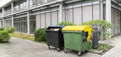 External rubbish bins